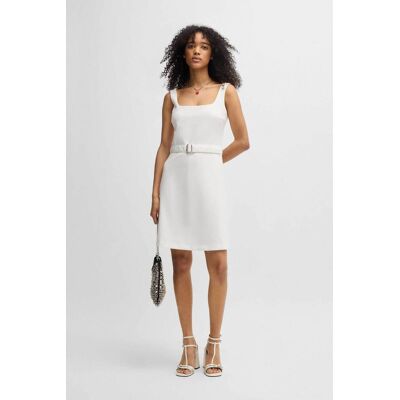 Hugo Boss γυναικείο mini φόρεμα με ασορτί ζώνη στη μέση Regular Fit - 50537631 Εκρού 36 Hugo Boss γυναικείο mini φόρεμα με ασορτί ζώνη στη μέση Regular Fit - 50537631 Εκρού 36