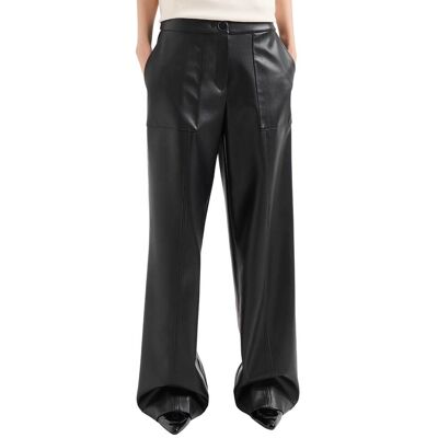 Giorgio Armani Exchange γυναικείο παντελόνι μονόχρωμο από faux δέρμα - 6DYP23YNNNZ Μαύρο 8 Giorgio Armani Exchange γυναικείο παντελόνι μονόχρωμο από faux δέρμα - 6DYP23YNNNZ Μαύρο 8