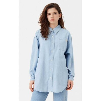 Calvin Klein Jeans γυναικείο denim πουκάμισο Oversized Fit - J20J225010 Denim Blue Ανοιχτό M Calvin Klein Jeans γυναικείο denim πουκάμισο Oversized Fit - J20J225010 Denim Blue Ανοιχτό M