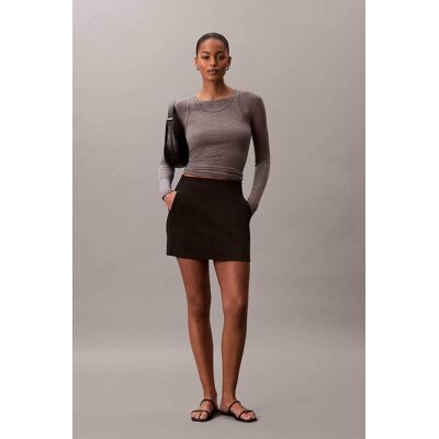 Calvin Klein Jeans γυναικεία mini φούστα με τσέπες - LV047F251G Μαύρο XS Calvin Klein Jeans γυναικεία mini φούστα με τσέπες - LV047F251G Μαύρο XS