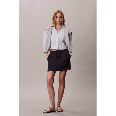 Calvin Klein Jeans γυναικείο πουκάμισο ριγέ cropped Boxy Fit - LV047F105G Γαλάζιο M Calvin Klein Jeans γυναικείο πουκάμισο ριγέ cropped Boxy Fit - LV047F105G Γαλάζιο M