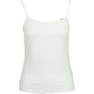 Calvin Klein Jeans γυναικείο τοπ αμάνικο με λεπτή τιράντα και λογότυπο Slim Fit - LV047F259G Λευκό S Calvin Klein Jeans γυναικείο τοπ αμάνικο με λεπτή τιράντα και λογότυπο Slim Fit - LV047F259G Λευκό S