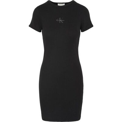Calvin Klein Jeans γυναικείο mini φόρεμα με λογότυπο Slim Fit - LV047F241G Μαύρο XS Calvin Klein Jeans γυναικείο mini φόρεμα με λογότυπο Slim Fit - LV047F241G Μαύρο XS