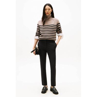 Tommy Hilfiger γυναικείο παντελόνι μονόχρωμο Slim Fit - WW0WW48350 Μαύρο 44 Tommy Hilfiger γυναικείο παντελόνι μονόχρωμο Slim Fit - WW0WW48350 Μαύρο 44