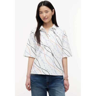 Tommy Hilfiger γυναικεία πλεκτή μπλούζα πόλο με rope print Relaxed Fit - WW0WW49971 Πολύχρωμο L Tommy Hilfiger γυναικεία πλεκτή μπλούζα πόλο με rope print Relaxed Fit - WW0WW49971 Πολύχρωμο L