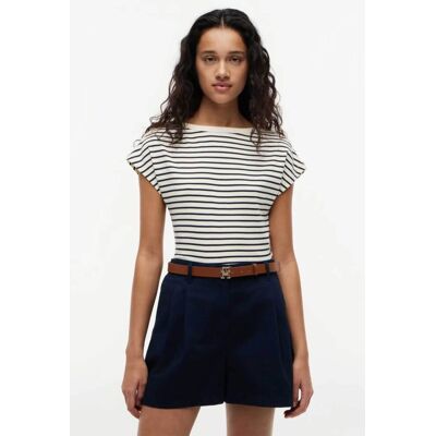 Tommy Hilfiger γυναικείο T-shirt με χρυσά κουμπιά Regular Fit - WW0WW50942 Λευκό - Μπλε S Tommy Hilfiger γυναικείο T-shirt με χρυσά κουμπιά Regular Fit - WW0WW50942 Λευκό - Μπλε S