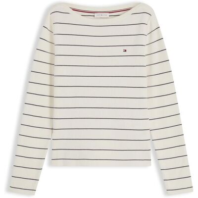 Tommy Hilfiger γυναικεία πλεκτή μπλούζα ριγέ Regular Fit - WW0WW50107 Ασπρόμαυρο M Tommy Hilfiger γυναικεία πλεκτή μπλούζα ριγέ Regular Fit - WW0WW50107 Ασπρόμαυρο M