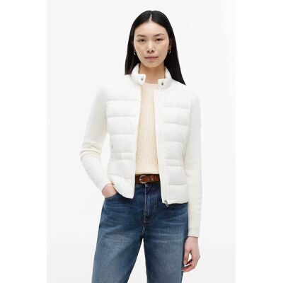 Tommy Hilfiger γυναικείο καπιτονέ jacket με πλεκτά μανίκια Slim Fit - WW0WW51095 Λευκό S Tommy Hilfiger γυναικείο καπιτονέ jacket με πλεκτά μανίκια Slim Fit - WW0WW51095 Λευκό S