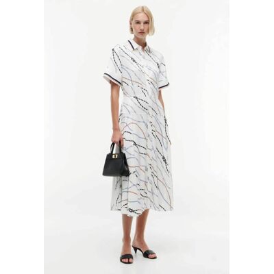 Tommy Hilfiger γυναικείο midi φόρεμα με rope print Regular Fit - WW0WW50978 Πολύχρωμο 36 Tommy Hilfiger γυναικείο midi φόρεμα με rope print Regular Fit - WW0WW50978 Πολύχρωμο 36