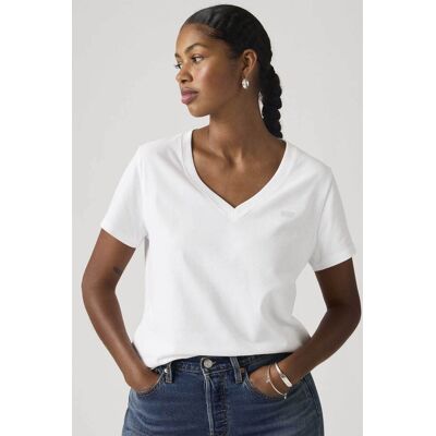 Levi's® γυναικείο T-shirt με V και λογότυπο Standard Fit "Favorite" - 005J60011 Λευκό M Levi's® γυναικείο T-shirt με V και λογότυπο Standard Fit "Favorite" - 005J60011 Λευκό M