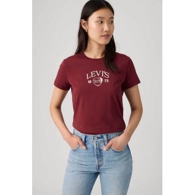 Levi's® γυναικείο T-shirt με λογότυπο Standard Fit "The Perfect" - 173693575 Μπορντό M Levi's® γυναικείο T-shirt με λογότυπο Standard Fit "The Perfect" - 173693575 Μπορντό M