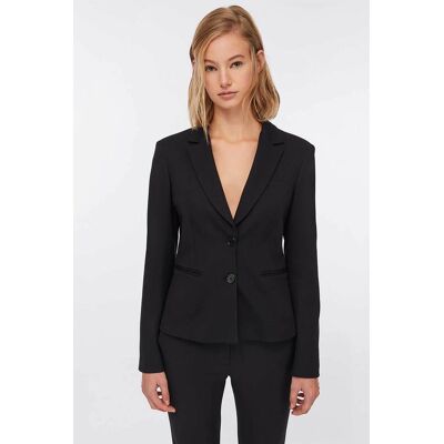 Liu Jo γυναικείo σακάκι μονόχρωμο με ζωνάκι Slim Fit - MF5140J9189 Μαύρο 44 Liu Jo γυναικείo σακάκι μονόχρωμο με ζωνάκι Slim Fit - MF5140J9189 Μαύρο 44