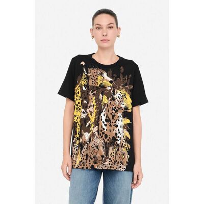 Liu Jo γυναικείο T-shirt με print - TF5168JS923 Μαύρο M Liu Jo γυναικείο T-shirt με print - TF5168JS923 Μαύρο M