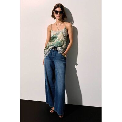 Liu Jo γυναικείo τζιν παντελόνι flare με ζώνη - UF6186D0370 Denim Blue 42 Liu Jo γυναικείo τζιν παντελόνι flare με ζώνη - UF6186D0370 Denim Blue 42