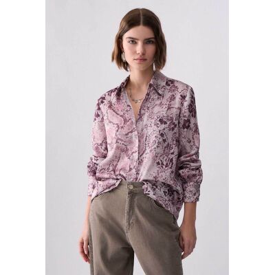 Liu Jo γυναικείο πουκάμισο με all-over print Oversized Fit - WF6198TS531 Μπορντό 44 Liu Jo γυναικείο πουκάμισο με all-over print Oversized Fit - WF6198TS531 Μπορντό 44