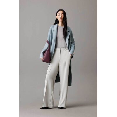 Calvin Klein γυναικείο παντελόνι Slim Wide Leg - K20K207876 Εκρού 36 Calvin Klein γυναικείο παντελόνι Slim Wide Leg - K20K207876 Εκρού 36