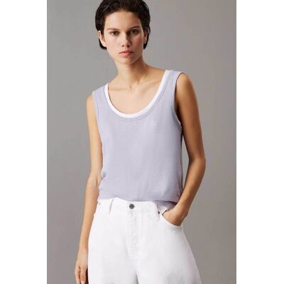 Calvin Klein γυναικείο αμάνικο τοπ με λινάρι Slim Fit - K20K208396 Λιλά XL Calvin Klein γυναικείο αμάνικο τοπ με λινάρι Slim Fit - K20K208396 Λιλά XL