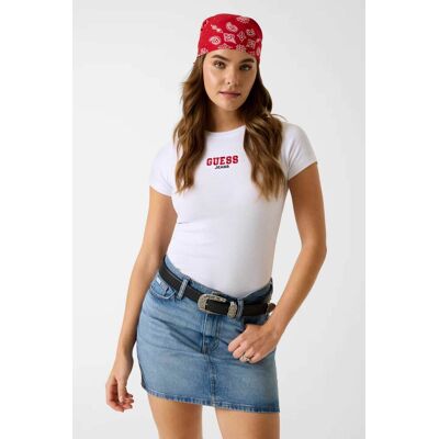 Guess γυναικείο T-shirt με logo print Slim Fit - W4YI64KA0H1 Λευκό M Guess γυναικείο T-shirt με logo print Slim Fit - W4YI64KA0H1 Λευκό M