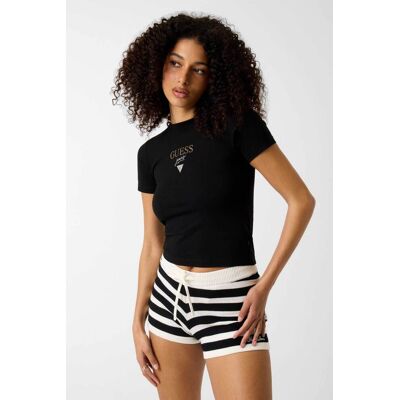 GUESS JEANS Guess γυναικείο T-shirt με λογότυπο Slim Fit - W6RI15J1314 Μαύρο S GUESS JEANS Guess γυναικείο T-shirt με λογότυπο Slim Fit - W6RI15J1314 Μαύρο S