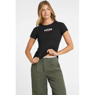 Guess γυναικείο T-shirt με λογότυπο Slim Fit - W4YI64KA0H1 Μαύρο M Guess γυναικείο T-shirt με λογότυπο Slim Fit - W4YI64KA0H1 Μαύρο M