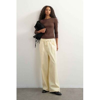 Topshop γυναικείο παντελόνι κοτλέ Wide Leg "Elvira" - 31001397 Εκρού 42 Topshop γυναικείο παντελόνι κοτλέ Wide Leg "Elvira" - 31001397 Εκρού 42