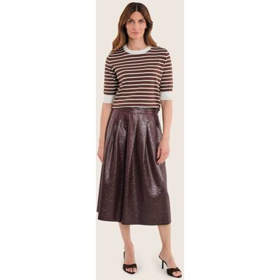 Gerry Weber γυναικεία φούστα midi από faux δέρμα - N75681706038 Καφέ 38 Gerry Weber γυναικεία φούστα midi από faux δέρμα - N75681706038 Καφέ 38