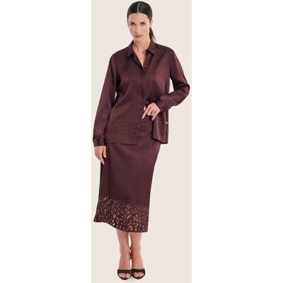 Gerry Weber γυναικεία φούστα midi σατέν με λεπτομέρεια animal print - N75682706038 Καφέ 42 Gerry Weber γυναικεία φούστα midi σατέν με λεπτομέρεια animal print - N75682706038 Καφέ 42