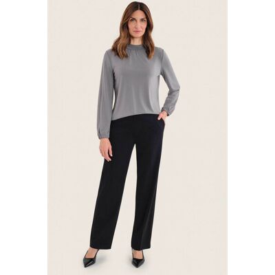 Gerry Weber γυναικείο παντελόνι μονόχρωμο Straight Fit - N77021120038 Μαύρο 42 Gerry Weber γυναικείο παντελόνι μονόχρωμο Straight Fit - N77021120038 Μαύρο 42