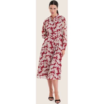 Gerry Weber γυναικείο midi φόρεμα σεμιζιέ με floral print - N78551712038 Κόκκινο 46 Gerry Weber γυναικείο midi φόρεμα σεμιζιέ με floral print - N78551712038 Κόκκινο 46