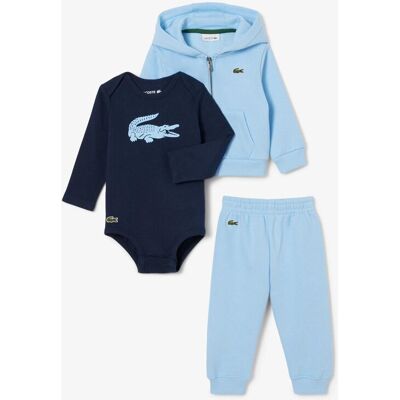 Lacoste βρεφικό σετ με ζακέτα φούτερ, παντελόνι φόρμας και φορμάκι (3 τεμάχια) - 2W1153 Σιελ 12M Lacoste βρεφικό σετ με ζακέτα φούτερ, παντελόνι φόρμας και φορμάκι (3 τεμάχια) - 2W1153 Σιελ 12M