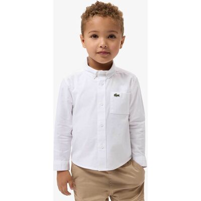 Lacoste παιδικό πουκάμισο oxford button down με τσέπη και κεντημένο λογότυπο (2-7 ετών) - CJ0942 Λευκό 5Y Lacoste παιδικό πουκάμισο oxford button down με τσέπη και κεντημένο λογότυπο (2-7 ετών) - CJ0942 Λευκό 5Y