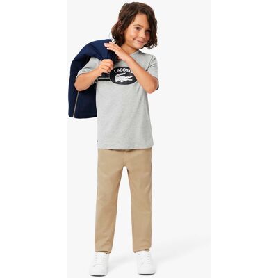 Lacoste παιδικό παντελόνι gabardine με ελαστική μέση και λογότυπο Regular Fit - HJ0939 Μπεζ 10Y Lacoste παιδικό παντελόνι gabardine με ελαστική μέση και λογότυπο Regular Fit - HJ0939 Μπεζ 10Y