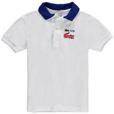 Lacoste παιδική πόλο μπλούζα κοντομάνικη με contrast γιακά και κεντημένο λογότυπο - PJ2906 Λευκό 12M Lacoste παιδική πόλο μπλούζα κοντομάνικη με contrast γιακά και κεντημένο λογότυπο - PJ2906 Λευκό 12M