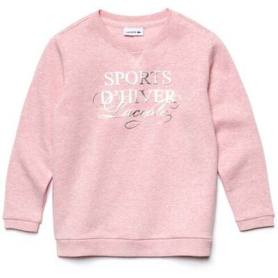 Lacoste παιδική μπλούζα φούτερ με μεταλλιζέ lettering - SJ9682 Ροζ 12M Lacoste παιδική μπλούζα φούτερ με μεταλλιζέ lettering - SJ9682 Ροζ 12M