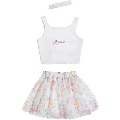 Alouette παιδικό σετ crop top με τούλινη φούστα και κορδέλα (3 τεμάχια) - 00270799 Μπεζ 4Y Alouette παιδικό σετ crop top με τούλινη φούστα και κορδέλα (3 τεμάχια) - 00270799 Μπεζ 4Y