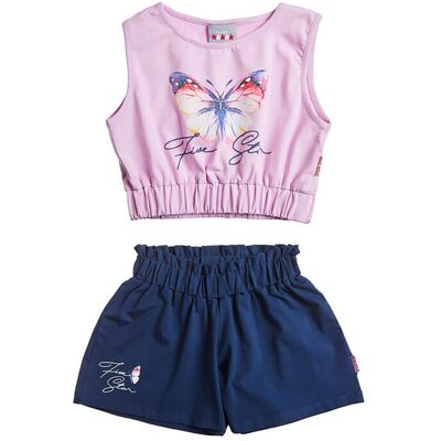 Alouette παιδικό σετ crop top και σορτς "Five Star" (2 τεμάχια) - 00970663 Λιλά 16Y Alouette παιδικό σετ crop top και σορτς "Five Star" (2 τεμάχια) - 00970663 Λιλά 16Y