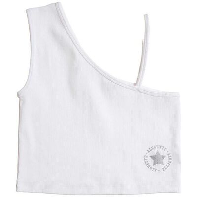 Alouette παιδικό cropped τοπ με ribbed υφή (6-14 ετών) - 00953018 Λευκό 6Y Alouette παιδικό cropped τοπ με ribbed υφή (6-14 ετών) - 00953018 Λευκό 6Y