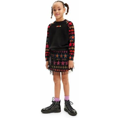 Desigual παιδική φούστα με τούλι με stars print - 24WGFK02 Μαύρο 13-14Y Desigual παιδική φούστα με τούλι με stars print - 24WGFK02 Μαύρο 13-14Y