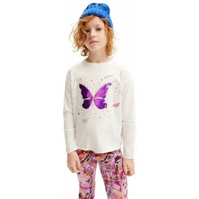 Desigual παιδική μακρυμάνικη μπλούζα με butterfly print - 24WGTK11 Λευκό 13-14Y Desigual παιδική μακρυμάνικη μπλούζα με butterfly print - 24WGTK11 Λευκό 13-14Y
