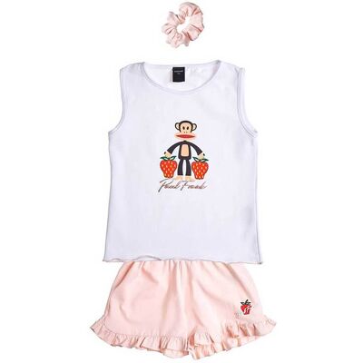 Alouette παιδικό σετ μπλούζα, σορτς και scrunchie "Paul Frank" (3 τεμάχια) - 00370780 Λευκό 4Y Alouette παιδικό σετ μπλούζα, σορτς και scrunchie "Paul Frank" (3 τεμάχια) - 00370780 Λευκό 4Y
