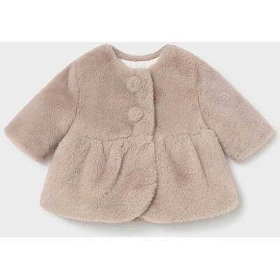 Mayoral βρεφική faux γούνα με βολάν - 2406-W27 Taupe 6-9M Mayoral βρεφική faux γούνα με βολάν - 2406-W27 Taupe 6-9M