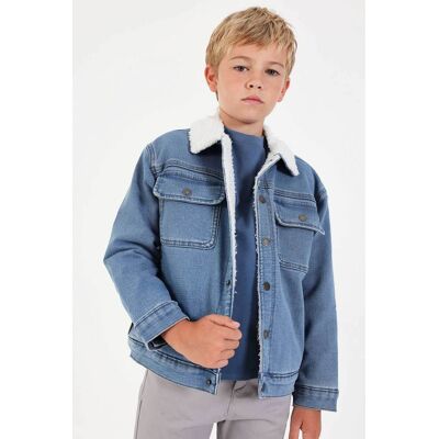 Boboli παιδικό denim jacket με μπουκλέ γιακά - 544159 Denim Blue 4Y Boboli παιδικό denim jacket με μπουκλέ γιακά - 544159 Denim Blue 4Y