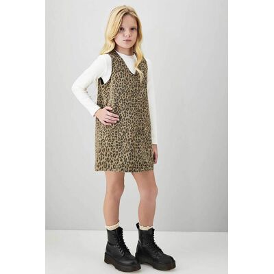 iDO παιδικό αμάνικο φόρεμα με animal print - 4.H770/00 Καφέ 12Y iDO παιδικό αμάνικο φόρεμα με animal print - 4.H770/00 Καφέ 12Y