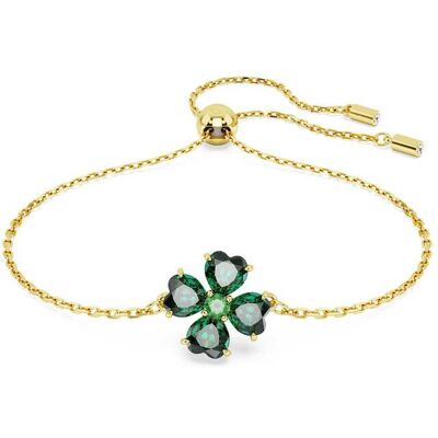 Swarovski γυναικείο βραχιόλι μείξη κοπών, τριφύλλι, πράσινο, επιμετάλλωση σε χρυσαφί τόνο "Idyllia" - 5666585 Swarovski γυναικείο βραχιόλι μείξη κοπών, τριφύλλι, πράσινο, επιμετάλλωση σε χρυσαφί τόνο "Idyllia" - 5666585