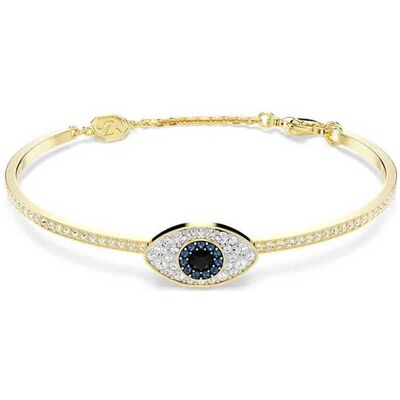 Swarovski γυναικείο άκαμπτο βραχιόλι, μάτι, μπλε, επιμετάλλωση σε χρυσαφί τόνο "Symbolica" (S) - 5696467 Swarovski γυναικείο άκαμπτο βραχιόλι, μάτι, μπλε, επιμετάλλωση σε χρυσαφί τόνο "Symbolica" (S) - 5696467