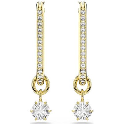 Swarovski γυναικεία σκουλαρίκια-σταγόνα στρογγυλή κοπή, λευκά, επιμετάλλωση σε χρυσαφί τόνο "Constella" - 5728587 Swarovski γυναικεία σκουλαρίκια-σταγόνα στρογγυλή κοπή, λευκά, επιμετάλλωση σε χρυσαφί τόνο "Constella" - 5728587