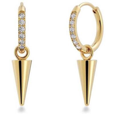 EDBLAD γυναικεία σκουλαρίκια "Peak Hoops Mini Sparkle Gold" - 127067 EDBLAD γυναικεία σκουλαρίκια "Peak Hoops Mini Sparkle Gold" - 127067