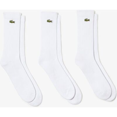 Lacoste unisex κάλτσες με κεντημένο λογότυπο ribbed (3 τεμάχια) - RA4182 Λευκό 43/46 Lacoste unisex κάλτσες με κεντημένο λογότυπο ribbed (3 τεμάχια) - RA4182 Λευκό 43/46