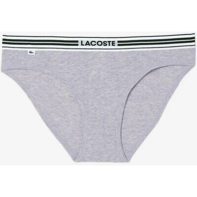 Lacoste γυναικείο εσώρουχο brief με contrast μέση και λογότυπο - 8F1333-00 Γκρι XL Lacoste γυναικείο εσώρουχο brief με contrast μέση και λογότυπο - 8F1333-00 Γκρι XL