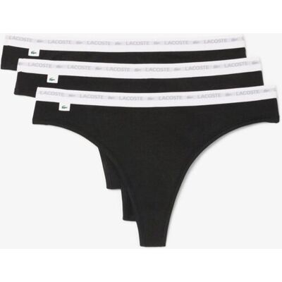 Lacoste σετ γυναικεία εσώρουχα string brief με contrast μέση και λογότυπο (3 τεμάχια) - 8F1341 Μαύρο M Lacoste σετ γυναικεία εσώρουχα string brief με contrast μέση και λογότυπο (3 τεμάχια) - 8F1341 Μαύρο M